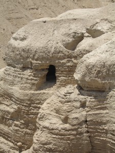cave 4a; 4b is behind; most scrolls, including the Isaiah scroll, were found here